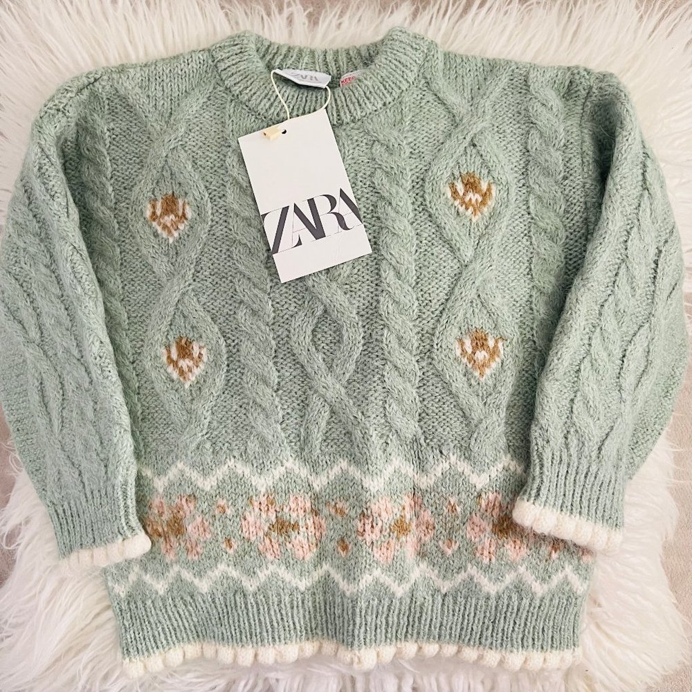 Zara Kids Girls Cable-knit Sweater